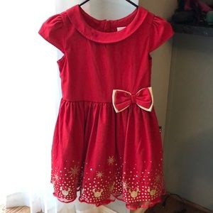 Kid’s red & gold Minnie Mouse dress from Disney.